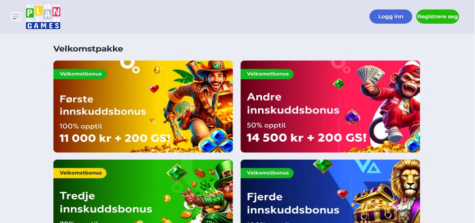 Skjermbilde av Plangames-kampanjesiden