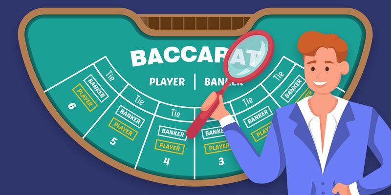 Interface av nettbasert baccarat spill