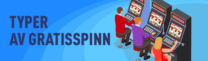 Banner med teksten typer av gratisspin