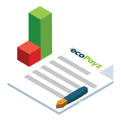 Dokument med informasjon om ecoPayz og diagrammer