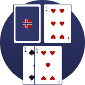 Spillkortkombinasjon med et par femmere
