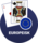 Blackjack kort og EU flagg