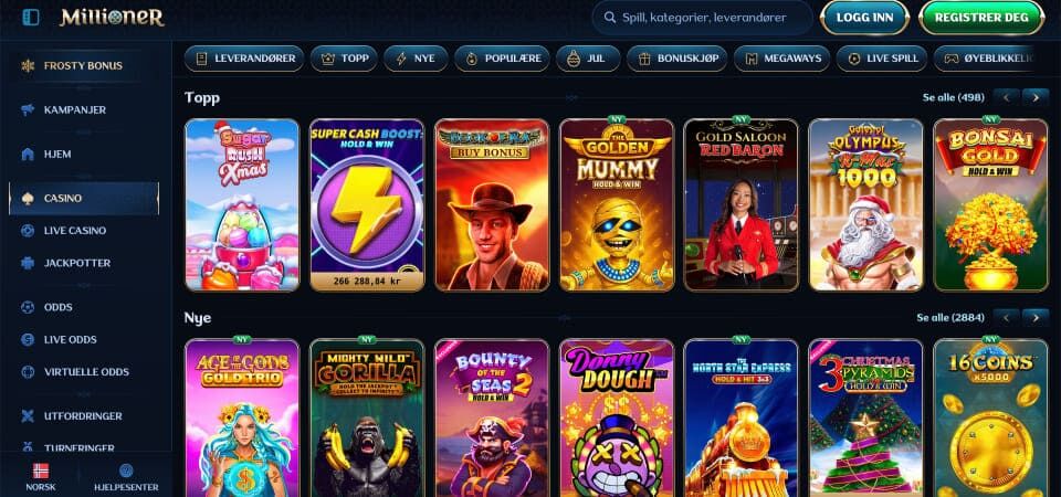 Bilde av kasinosiden Millioner