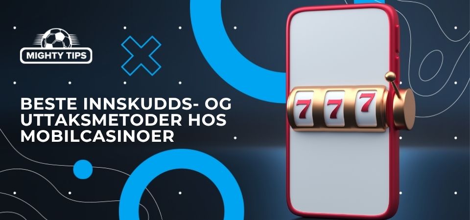 Grafikk for seksjon Beste innskudds- og uttaksmetoder hos mobilcasinoer
