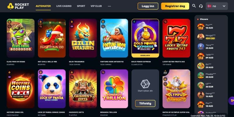 Bilde av kasinosiden RocketPlay