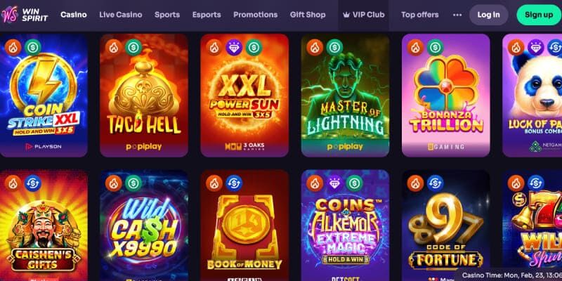 Bilde av kasinosiden WinSpirit