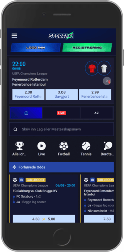 Bilde av appvisningen til Sportaza