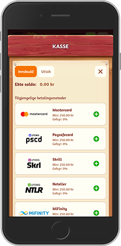 Mobilskjermbilde av BillyBet-innskuddssiden