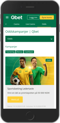 Mobilskjermbilde av @bet -hjemmesiden