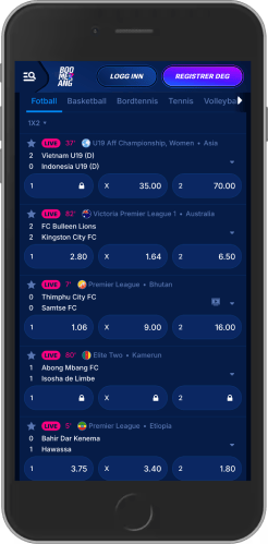 Mobilskjermbilde av Boomerang Bets liveside 2