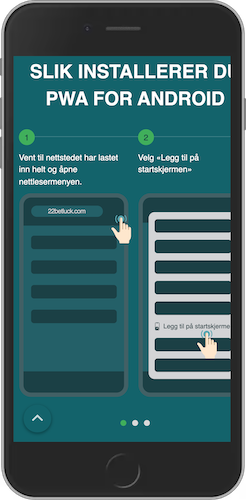 Mobilskjermbilde hvordan installerer jeg 22Bet apk-filen for Android