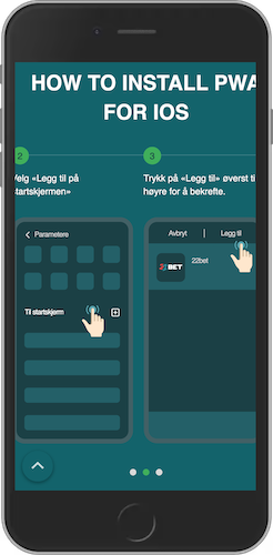 Mobilskjermbilde hvordan installerer jeg 22Bet apk-filen for iOs trinnvis