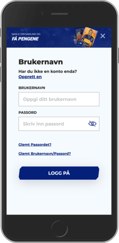 Mobilskjermbilde av Sportaza-innloggingssiden
