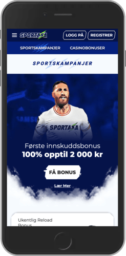 Mobilskjermbilde av Sportaza-bonussiden