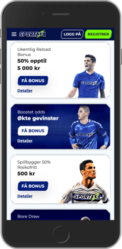 Mobilskjermbilde av Sportaza-bonusene